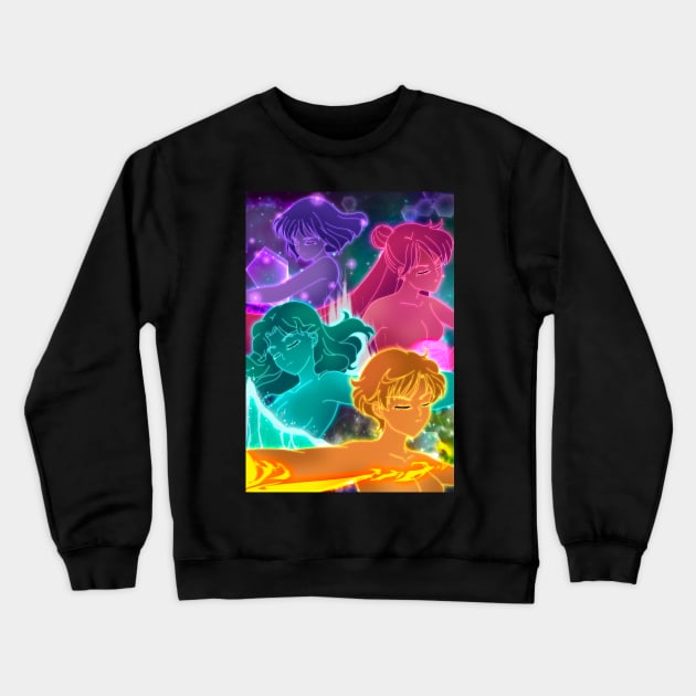 Outer senshi transformation Crewneck Sweatshirt by albertosancami